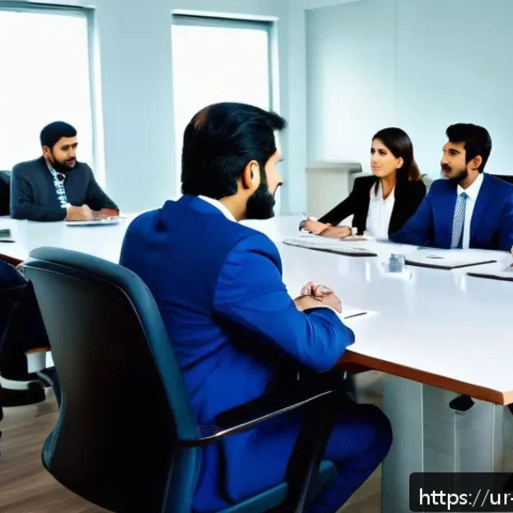 사회적 갈등 조정과 협상 - A professional business negotiation scene set in a modern office with diverse Pakistani professional...
