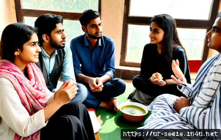사회심리학과 대인관계 - Photorealistic university social psychology seminar in Lahore, Pakistan, diverse Urdu-speaking young...